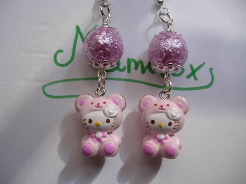 Orecchini hello kitty orso - kitty,