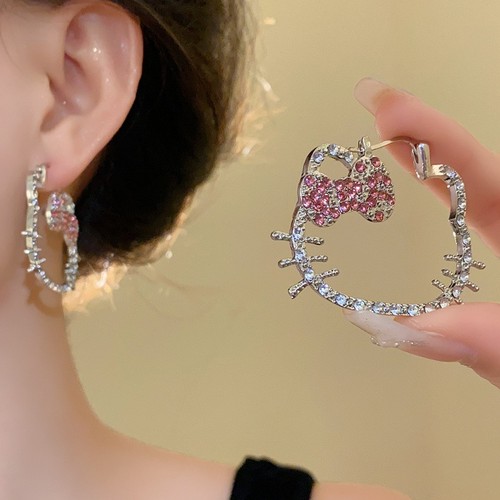 Orecchini cerchio con strass - orecchini, a