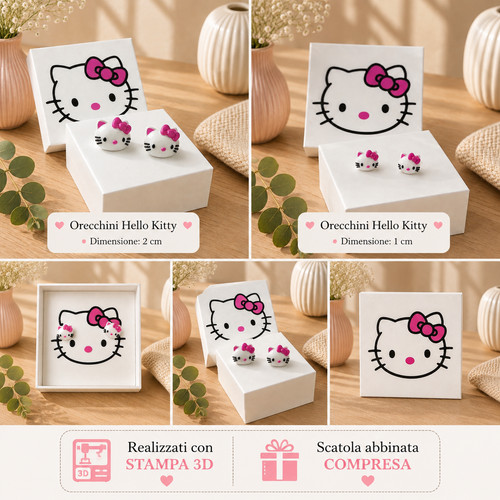 Orecchini hello kitty - kitty, con